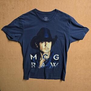 TIM MCGRAW Shirt Adult M Blue SOUL 2 SOUL Concert Tour Country Music Merch